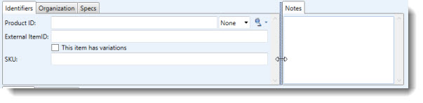 Customizing the Item Window Layout