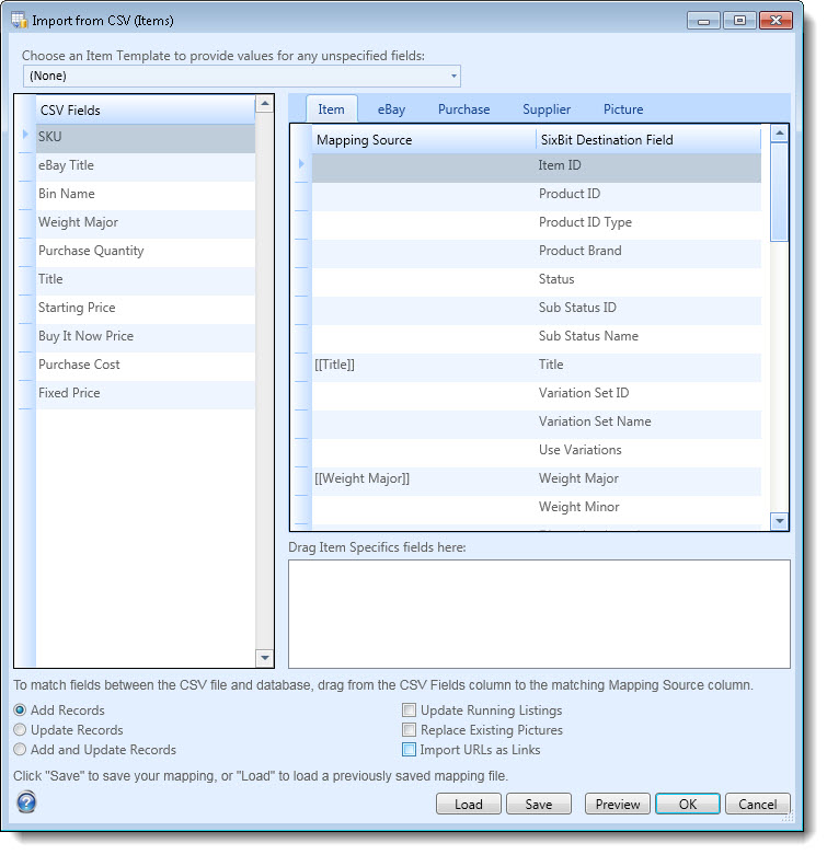 Importing from a Comma Separated Values Flat File