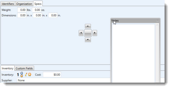 Customizing the Item Window Layout