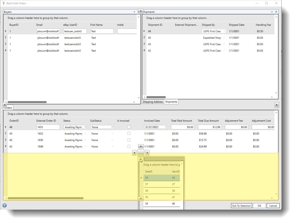 Using the Batch Edit Window